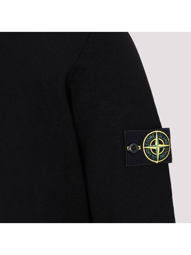 Regular Fit Crew Neck Wool Knit Top Navy - STONE ISLAND - BALAAN 6