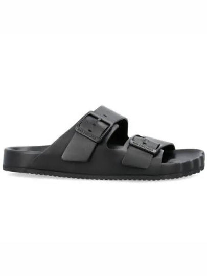 Sunday Double Buckle Leather Slippers Black - BALENCIAGA - BALAAN 2