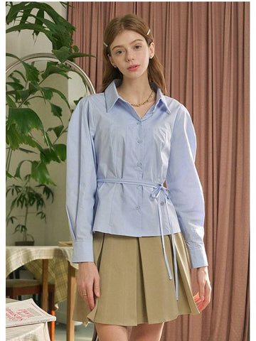 Floriography Heart Line Strap Shirt Sora - MICANE - BALAAN 1