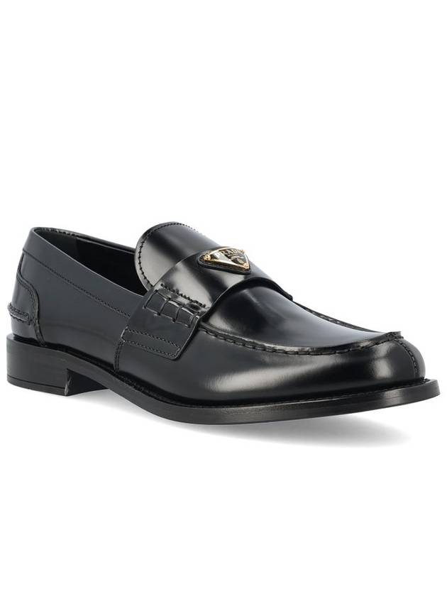 Brushed leather loafers black 1D813N 055 F0002 - PRADA - BALAAN 3