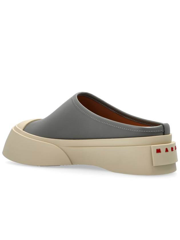 Marni Leather Platform Slides, Women's, Grey - MARNI - BALAAN 5