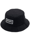 Embroidered Logo Cotton Bucket Hat Black - KENZO - BALAAN 11