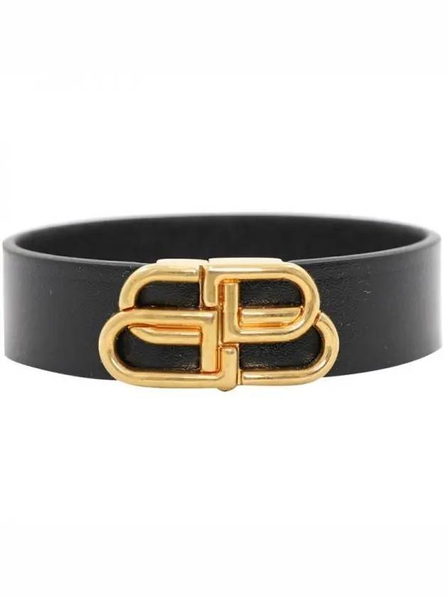 BB Slim Cuff Bracelet Black - BALENCIAGA - BALAAN 1