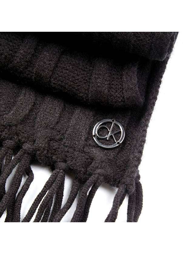 chain knit muffler scarf - CALVIN KLEIN - BALAAN 3