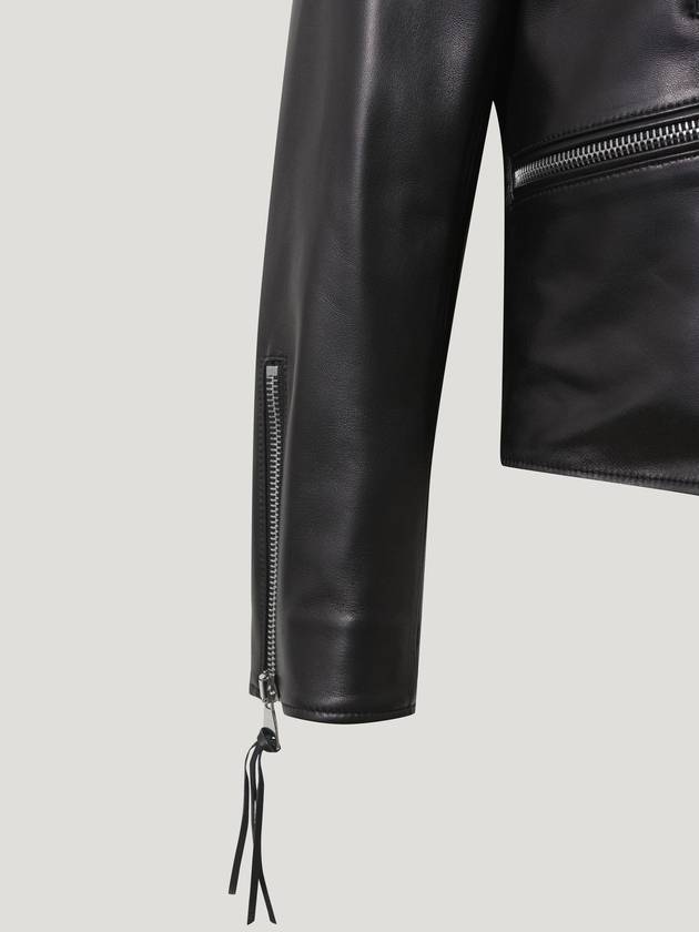 BLACK PREMIUM LEATHER BIKER JACKET - IRO - BALAAN 4