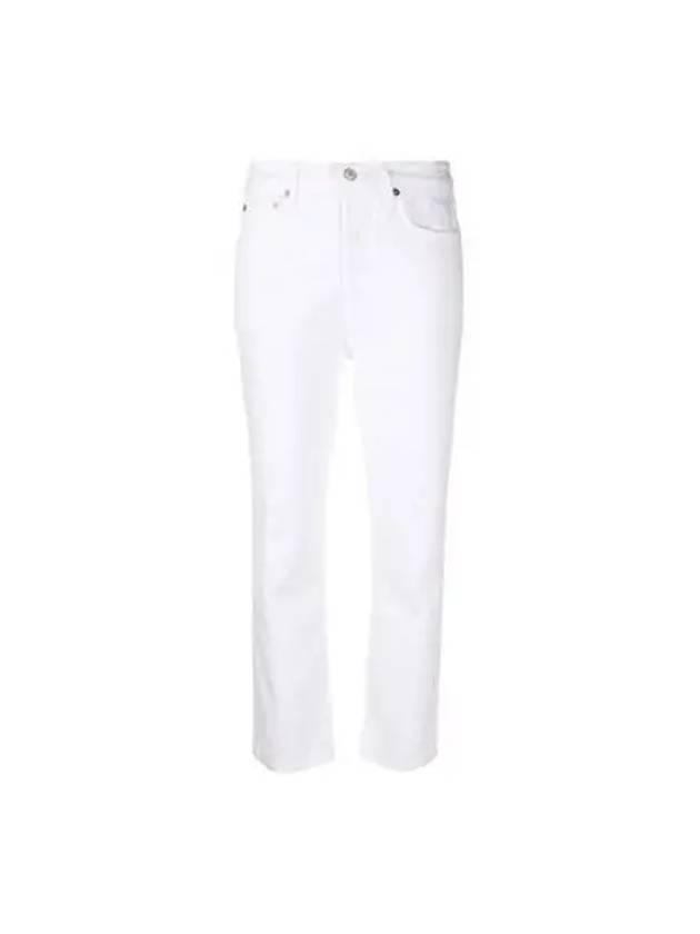 High Waist Crop Jeans White - AGOLDE - BALAAN 2