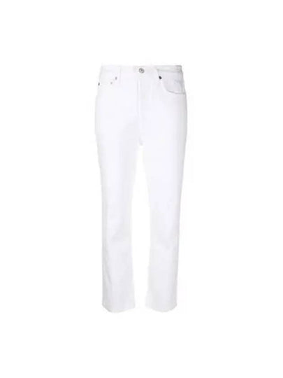 High Waist Crop Jeans White - AGOLDE - BALAAN 2