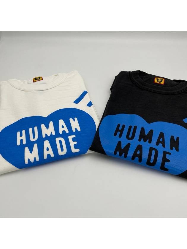 Heart T Shirt Blue White Black Offline Store HM26TE019 - HUMAN MADE - BALAAN 10