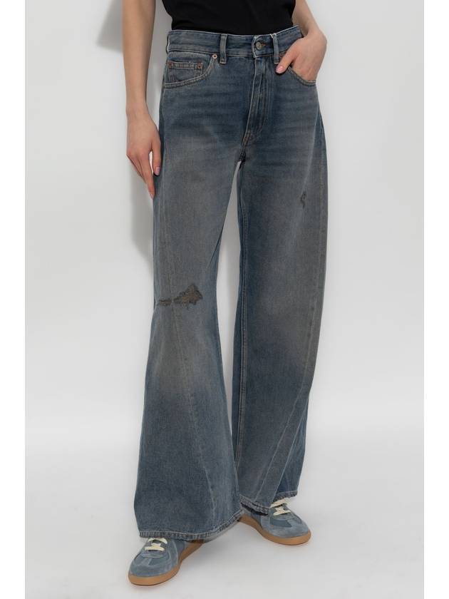 MM6 Maison Margiela Jeans With Vintage Effect, Women's, Blue - MAISON MARGIELA - BALAAN 3