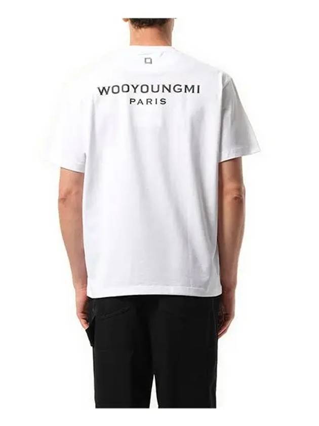 Cotton Back Logo Short Sleeve T-Shirt White - WOOYOUNGMI - BALAAN 3