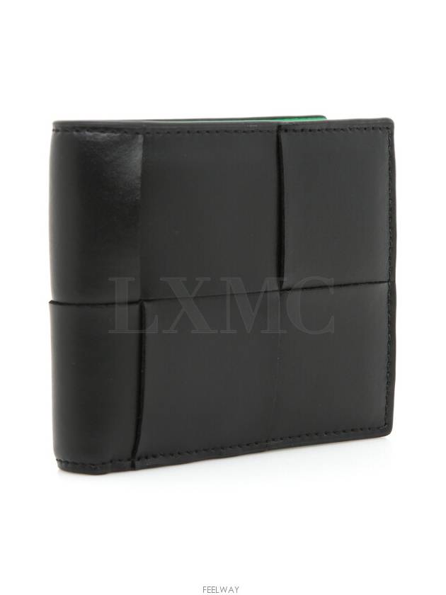 Cassette bi fold wallet 743004 black packet green - BOTTEGA VENETA - BALAAN 4