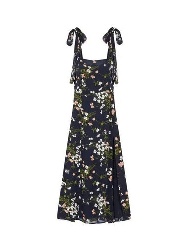 Floral pattern slit dress Twilight black - REFORMATION - BALAAN 1