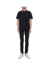 Striped Cotton Polo Shirt Black - BURBERRY - BALAAN 4