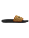 Women's Raffia Slippers Brown - MARNI - BALAAN.