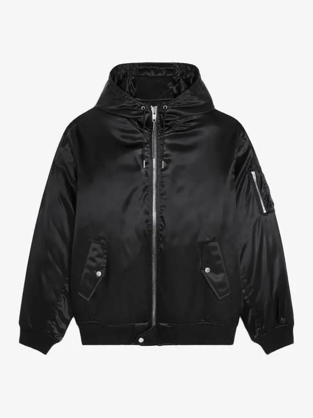 Bomber Jacket in Satin Finish Nylon Black - CELINE - BALAAN 3