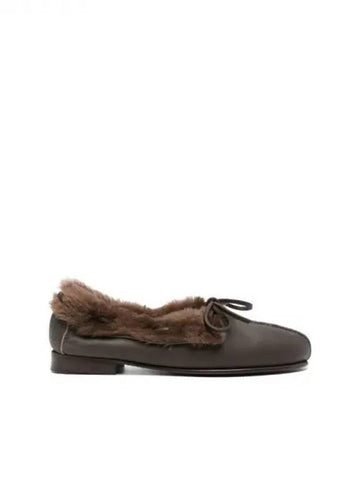 Shearling detail leather loafers 270435 - HEREU - BALAAN 1