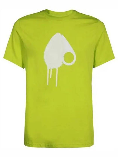 Augustine Logo Print Short Sleeve T-Shirt Green - MOOSE KNUCKLES - BALAAN 2