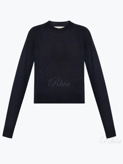 De Coeur Wool Knit Top Navy - AMI - BALAAN 2