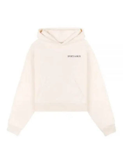 H W Club Cropped Hoodie Cream - SPORTY & RICH - BALAAN 2