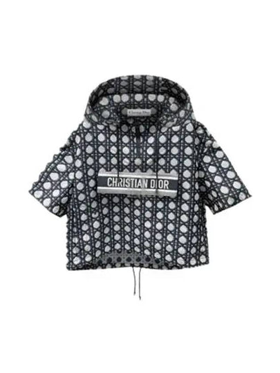 Macrocannage Short Sleeve Hoodie - DIOR - BALAAN 2