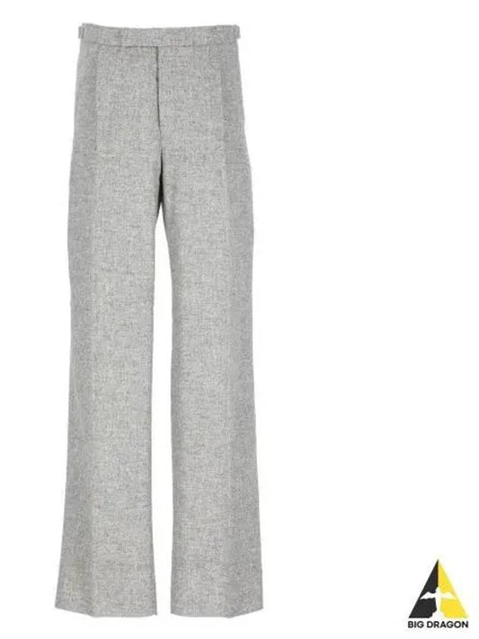 Wool Straight Pants Grey - THOM BROWNE - BALAAN 2