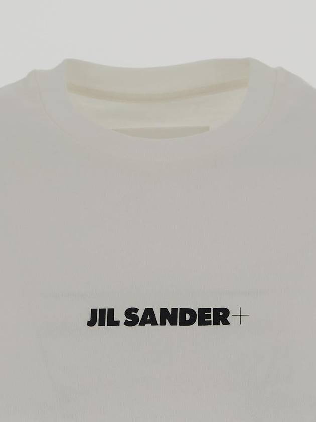 Logo Print Short Sleeve T-Shirt White - JIL SANDER - BALAAN 4