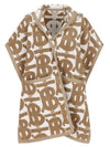 Wool Over TB Logo Pattern Cape Beige - BURBERRY - BALAAN 1