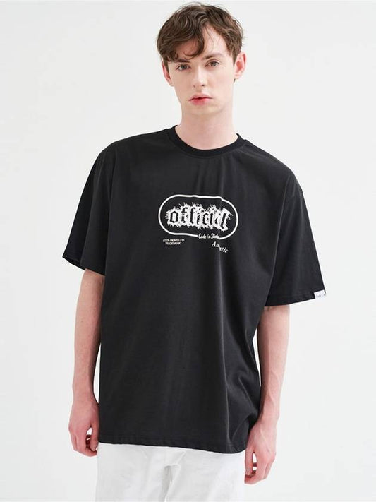 Official artwork printing overfit short sleeve tshirt black - CODE I'M - BALAAN 1