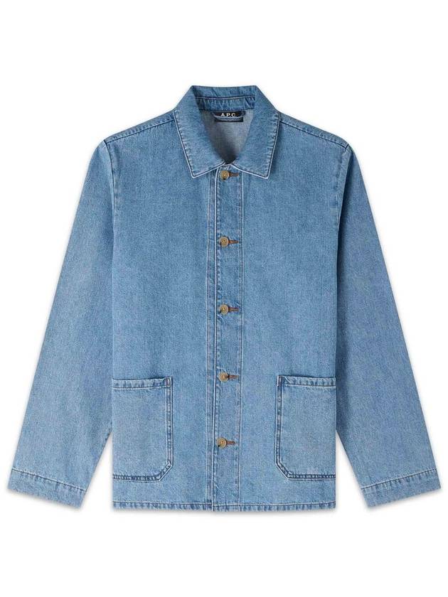 Kerlouan Logo Denim Jacket Pale Blue - A.P.C. - BALAAN 2