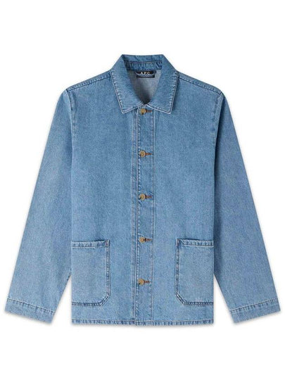 Kerlouan Logo Denim Jacket Pale Blue - A.P.C. - BALAAN 2