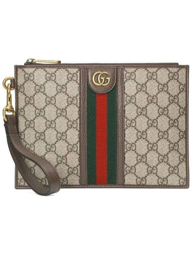 Ophidia GG Clutch Bag Beige Ebony - GUCCI - BALAAN 1