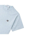 Grey Fox Head Patch Classic Short Sleeve T-Shirt Light Blue - MAISON KITSUNE - BALAAN 5