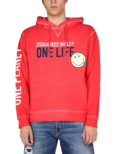 Men's Smiley Hood Red - DSQUARED2 - BALAAN 2