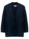 Textured V Neck Cardigan Navy - MAISON MARGIELA - BALAAN 2