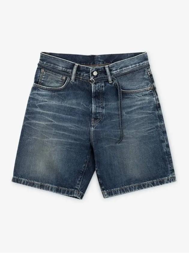 Loose Fit Denim Shorts Mid Blue - ACNE STUDIOS - BALAAN 3