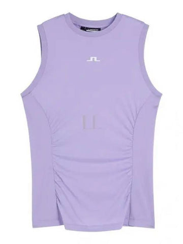 Hanna Logo Round Neck Sleeveless Sand Verbena - J.LINDEBERG - BALAAN 1