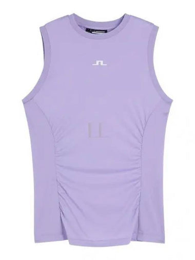 Hanna Logo Round Neck Sleeveless Sand Verbena - J.LINDEBERG - BALAAN 1