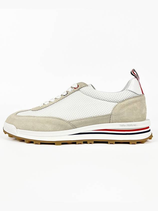 Thom Women Browne Nylon Tech Runner Low Top Sneakers Grey White - THOM BROWNE - BALAAN 2