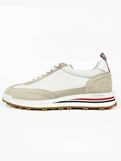 Fine Kid Suede Tech Runner White - THOM BROWNE - BALAAN 2