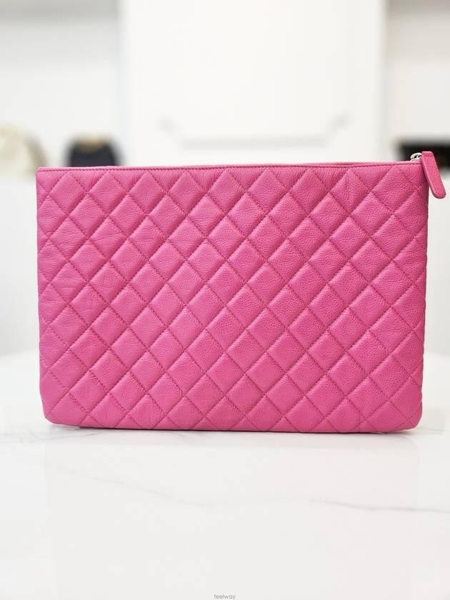 Caviar large clutch bag pink A82545 - CHANEL - BALAAN 3