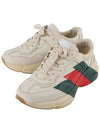 523535 Three Stripes Rhyton Sneakers Size 5 33502K - GUCCI - BALAAN 3