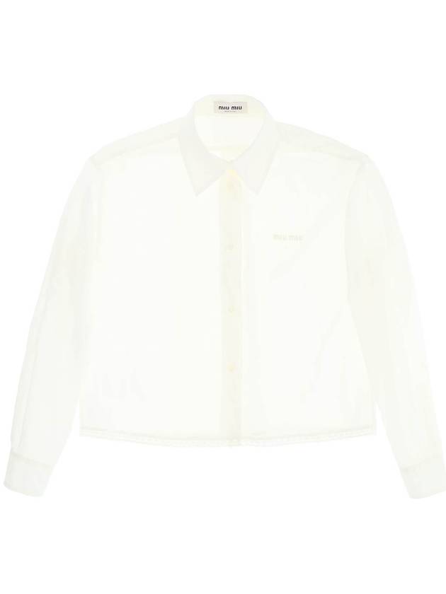 batiste cotton shirt - MIU MIU - BALAAN 1