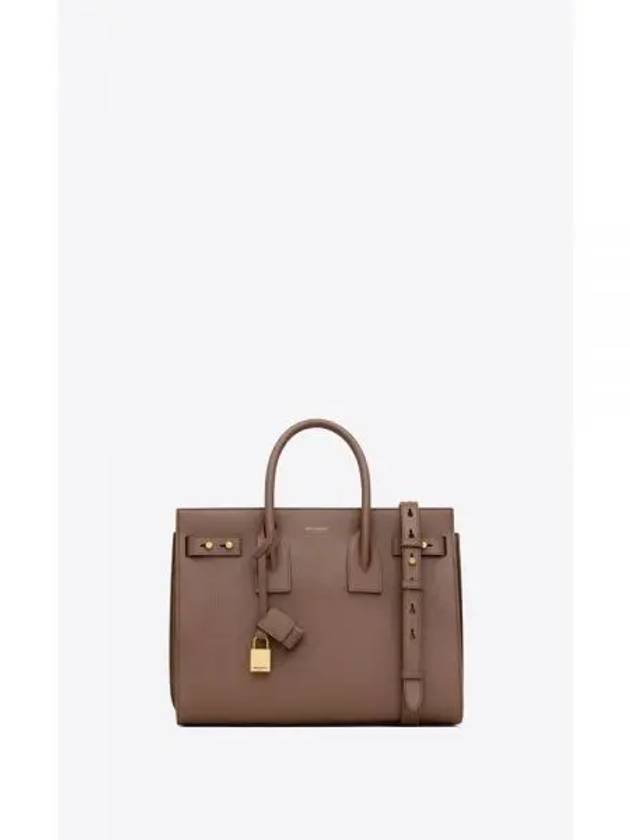 Sac De Jour Grain Leather Small Tote Bag Dark Noisette - SAINT LAURENT - BALAAN 2