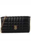 Lola Gold Logo Quilted Mini Cross Bag Black - BURBERRY - BALAAN 2