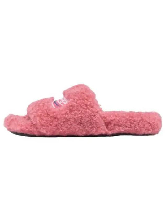 furry slides pink slippers - BALENCIAGA - BALAAN 1