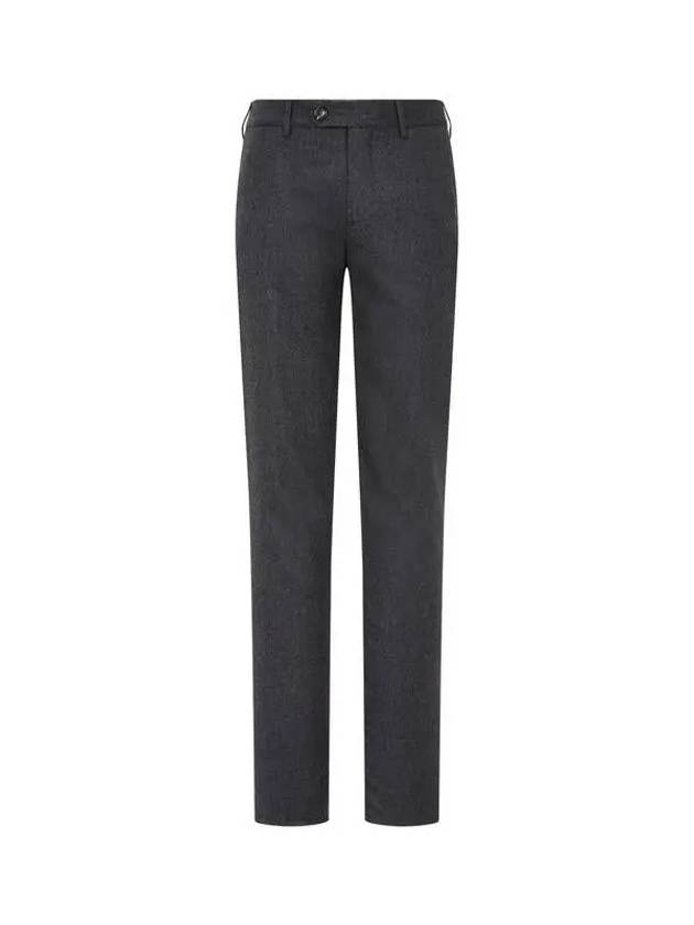 Men s unbutton closure soft wool pants charcoal gray 271384 - BRUNELLO CUCINELLI - BALAAN 1