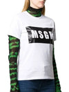 Box Logo Print Short Sleeve T-Shirt White - MSGM - BALAAN 4