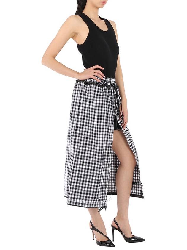 Burberry Ladies Black Convertible Mixed Media Gingham Dress, Size Medium - BURBERRY - BALAAN 2