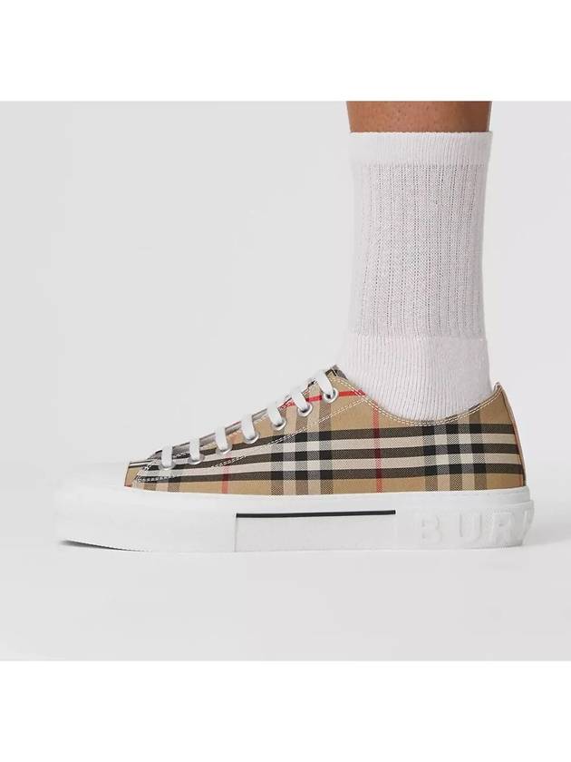 Vintage Check Cotton Sneakers Archive Beige - BURBERRY - BALAAN 7