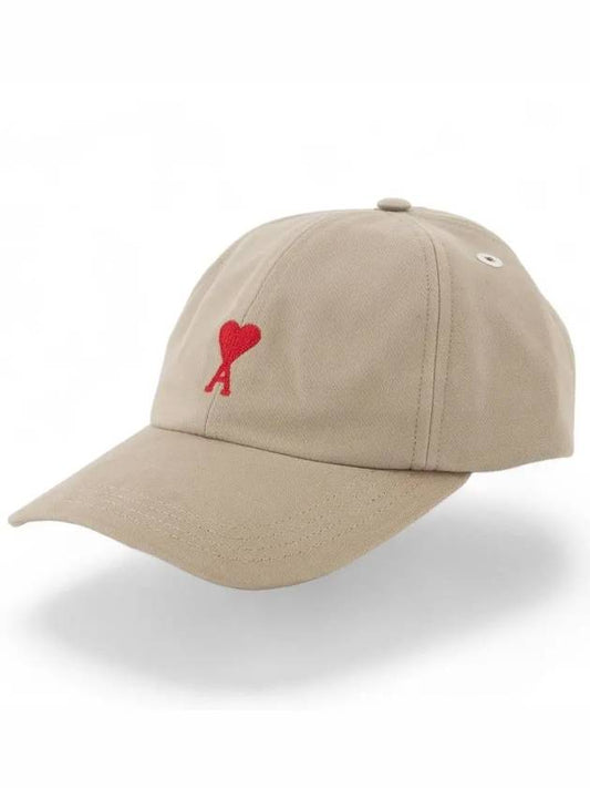 Heart Logo Taupe Ball Cap UCP006 AW0041 2811 - AMI - BALAAN 2